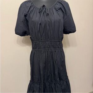 J. Crew Women’s Elegant Black Mini Puffy Sleeve Dress LT